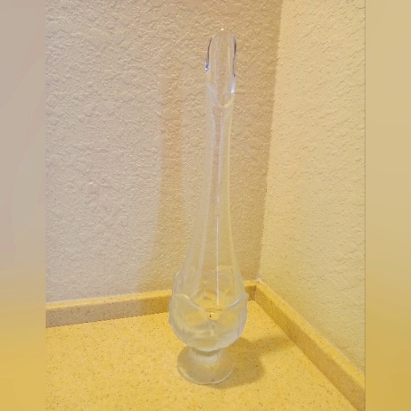 New Martinsville/ viking Other - Viking Swung Glass Vase With cabbage Leaf Pattern.